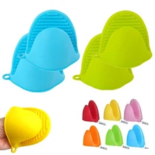 4Pcs Heat Resistant Silicone Pinch Mitts Pot Holder Kitchen Grip