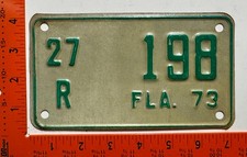 1973 Florida Motorcycle License plate