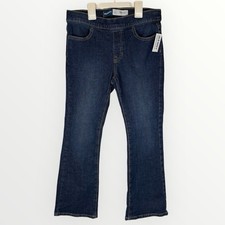 Old Navy Bootcut Built in Tough Pull On Girls Jeans Dark Wash Size L 10/12 NWT