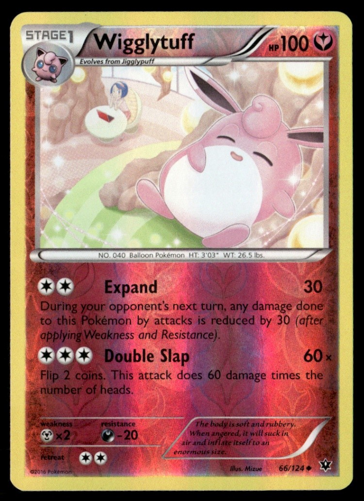 Wigglytuff Uncommon Reverse Holo XY - Fates Collide 66/124 LP Pokémon TCG
