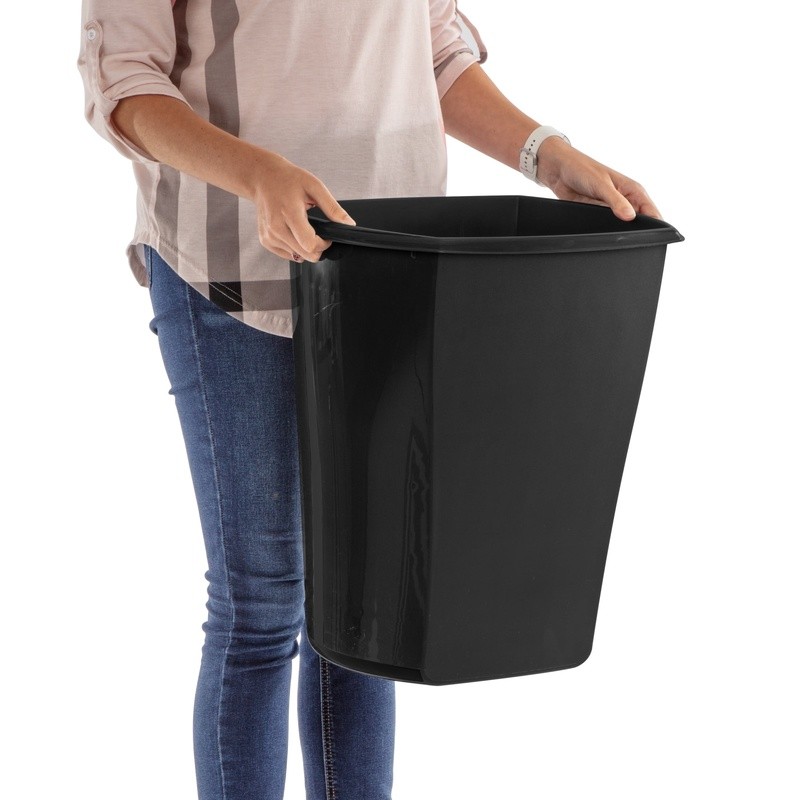 10 Gallon Plastic Trash Can Open Top Wastebasket Kitchen Garage Workspaces New