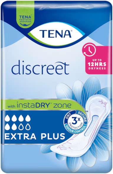 48 x TENA Discreet Extra Plus Pads For Bladder Weakness  3 x Packs of 16