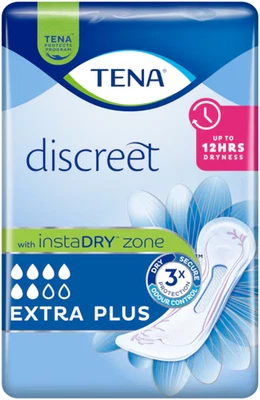 48 x TENA Discreet Extra Plus Pads For Bladder Weakness 3 x Packs of 16