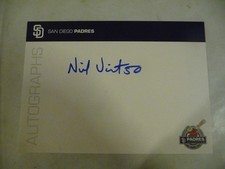 NICK VINCENT SAN DIEGO PADRES AUTOGRAPHED PADRES 5X7 CARD