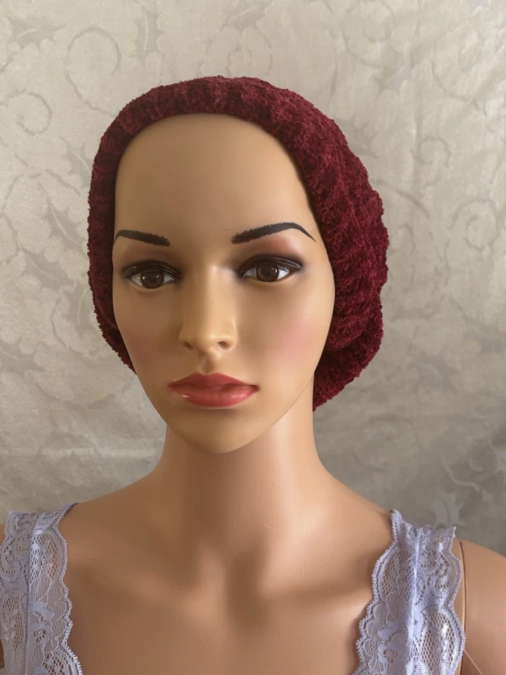 Gorro acanalado Charter Club talla única de poliéster magenta (buen estado) Foto 3 de 4