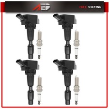4* Ignition Coils & 4* Spark Plugs For Kia Optima Sorento 2.4L 2.0L 2016-2018