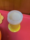 Tupperware Orange & Yellow Munchkids Divided Dish Bowl,  Lid & No Tip 6 Oz Cup — photo 5