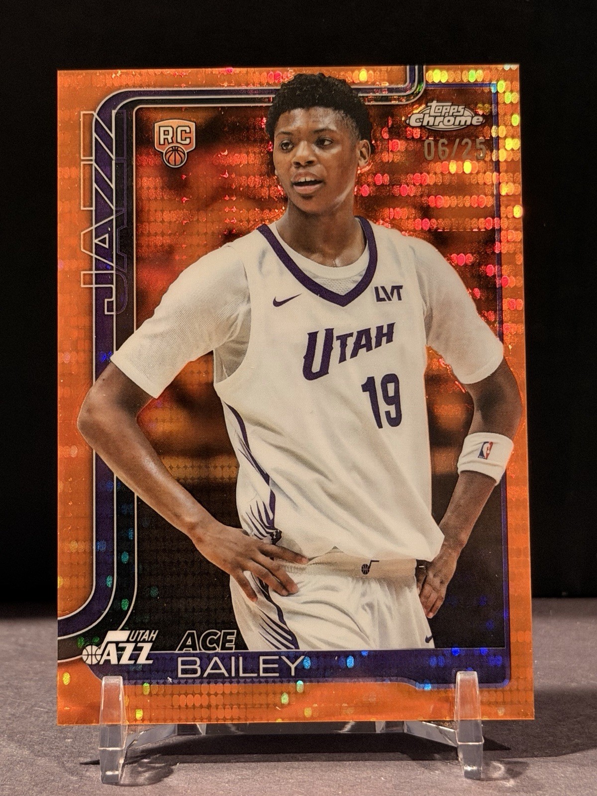 2025 Topps Chrome Ace Bailey Orange Pulsar  06/25 RC #255