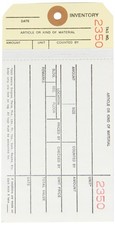 Aviditi 2-Part Carbonless Inventory Tags 8 5/8x3 1/8, #2000-2499, White