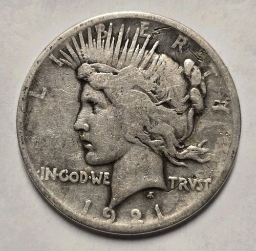 1921 High Relief Peace Silver Dollar VG