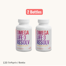 2X UNICITY Omega Life 3 Resolv Fischöl EPA 1000mg DHA 500mg 120 Weichkapseln