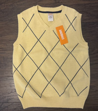 Gymboree Argyle Sweater Vest M 7-8 - Yellow/Black