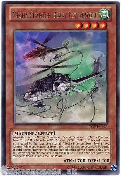 LTGY-EN022 Mecha Phantom Beast Tetherwolf Rare UNL Edition Mint YuGiOh Card