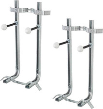 Coppia Staffe Sanitari Sospesi Universale in Acciaio Made in Italy per WC E Bide