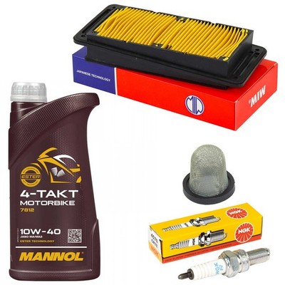 Set Öl Wartung 1L Ölsieb Luftfilter Zündkerze für SYM Joyride 125 Evo 2010-2020
