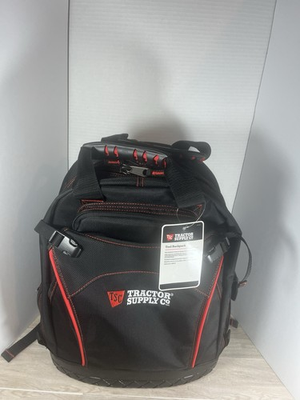 #ad Tractor Supply Hard Bottom Tool Backpack 29 Pocket Heavy Duty Jobsite Bag NEW $39.99