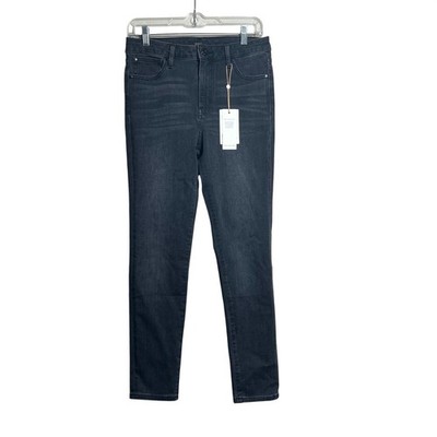 Quince Bella Stretch Skinny Jeans Faded Black High Rise Organic Cotton 28