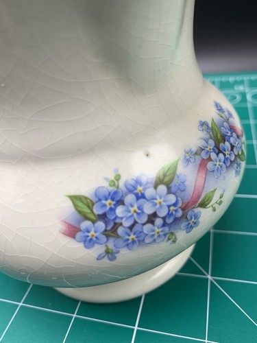 BURLEIGH IRONSTONE Staffordshire England Blue FLORAL Creamer - Picture 9 of 21