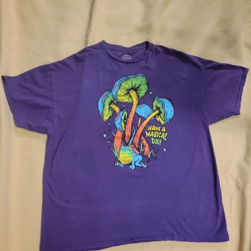 DOM have A Magical Day Psychadelic Frog & Mushroom T Shirt 3XL - Picture 1 of 5