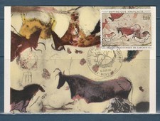 carte   1er jour  tableau  grottes Lascaux  24 Montignac   1968