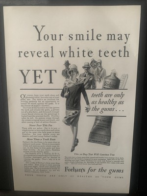 Vintage 1928 Forhan s Your Smile May Reveal White Teeth Ad Advertisement
