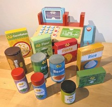 BigJigs Till and Food Wooden Toys for Imaginative Role Play and Learning