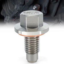 HPS Stainless Steel Magnetic Oil Drain Plug Bolt w/Washer M12x1.75 For Ford