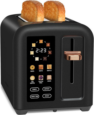 2 Slice Touch Control Toaster LCD 1350W Wide Slots 1350W Brown