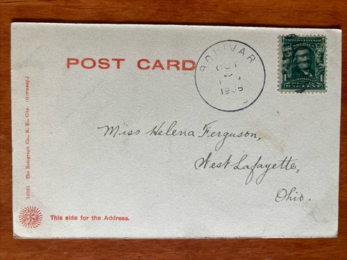 1905 Straßenszene Bolivar Ohio OH Pferde RPPC Postkarte PC1 - Bild 2 von 2