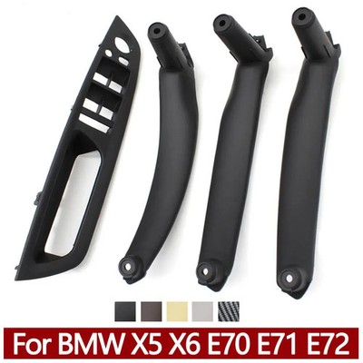 4PCS Car Front Driver Door Handle Armrest Cover for BMW X5 X6 E70 E71 2007-2013