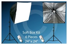 2 pcs 24"x24" Professional Photography Soft Box Lighting Kit   Brand New