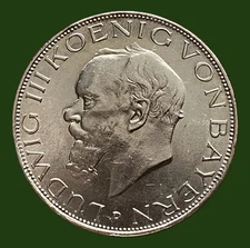 Bayern, 3 Mark 1914 D, Ludwig III., 1913-1918, Silber, Topstück!