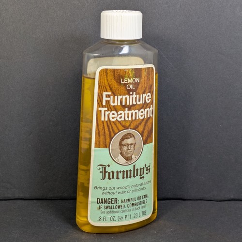 Formbys Lemon Oil Furniture Treatment 1980 Vintage 8oz (Approx 85% Full) USA
