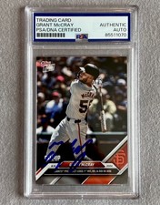 SAN FRANCISCO GIANTS- GRANT McCRAY AUTOGRAPH 2024 TOPPS NOW CALL-UP #556 PSA 70