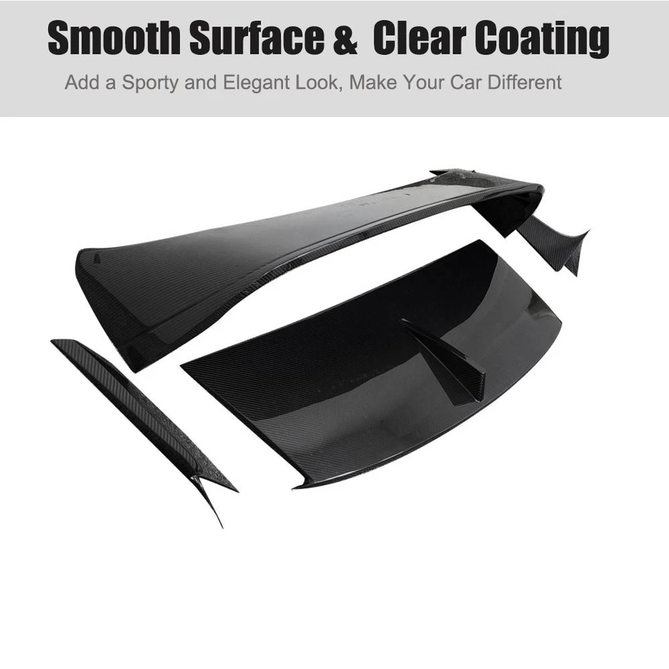 For 2021-2025 Bentley Bentayga Real Carbon Fiber Rear Spoiler Lip Roof Wing SP - Изображение 3 из 4