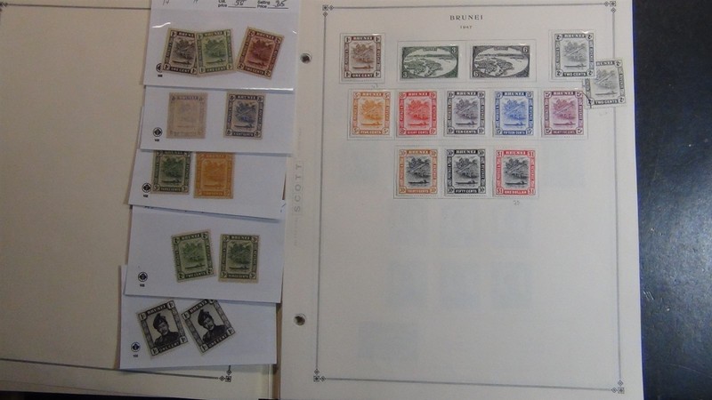 Stampsweis Brunei collection on Scott Intl pages est 230 Stamps to 99