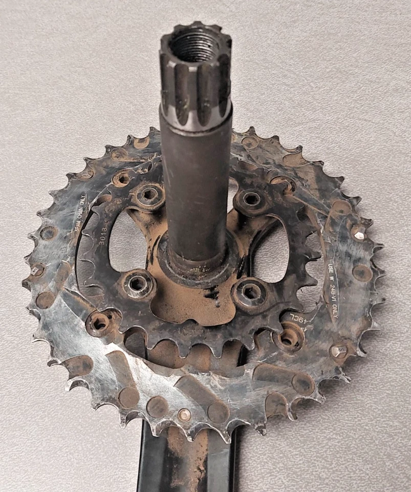 SRAM GXP MTB Double Driveside Crank Arm Black BCD120 38/22T 175mm ISIS USA Ships - Image 3 of 4