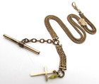 Antique Victorian Bates & Bacon Gold Filled Chatelaine Cross Fob 12.1g — photo 2