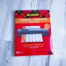 Scotch TP5854100 5 mil 8-1/2" x 11" Thermal Laminating Pouches (100/Pack) New