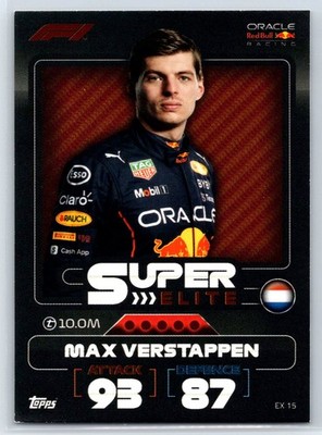 2022 Topps Turbo Attax F1 Max Verstappen Super Elite Exclusive Insert #EX15