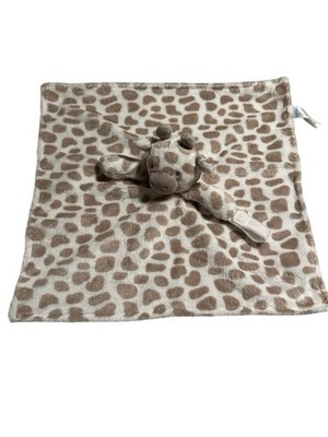 Carters Plush Giraffe Tan Lovey Baby Security Blanket 13  Pacifier Keeper