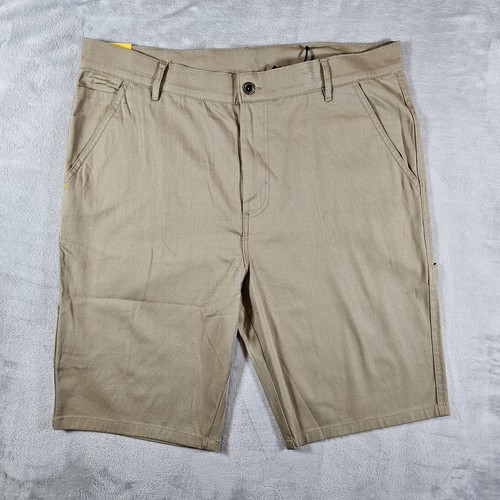 CAT Caterpillar Mens Khaki Canvas Carpenter Utility Shorts Size 38 NWT - Picture 1 of 17