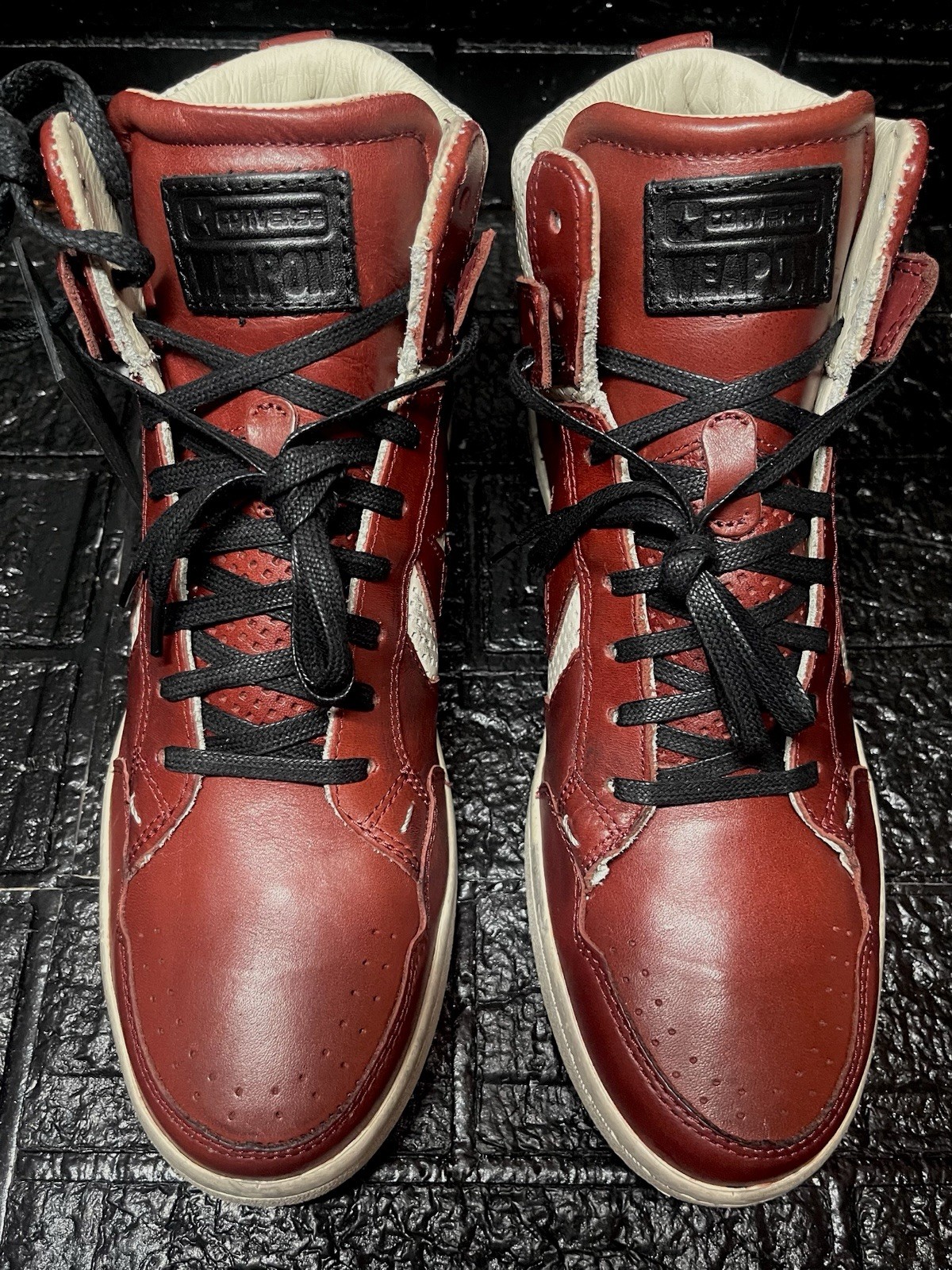 2012 Converse X John Varvatos Weapon Distressed Red (136683C) Sneakers Sz M/10 image 4