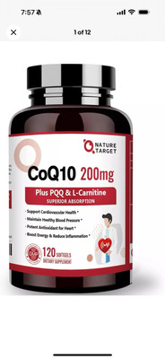 Coq10-200Mg with PQQ L-Carnitine, High Absorption (120 Servings)