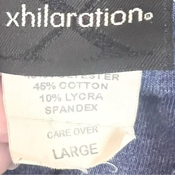 Camiseta sin mangas y pantalones para entrenamiento de yoga y fitness talla mediana/grande azul y blanco Foto 4 de 4