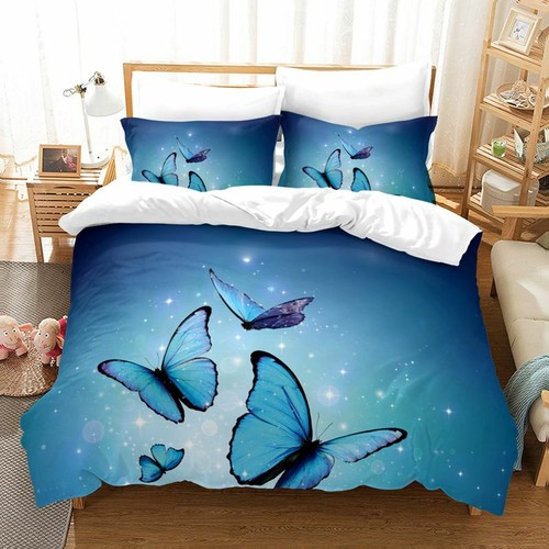 Butterfly Quilt Duvet Cover 3D Bedding 