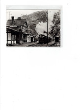 Harzquerbahn mit Dampflok am Bahnhof Ilfeld bei Nordhausen (Eisenbahn Harz)