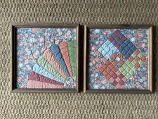 2 Framed Vintage Framed Quilts