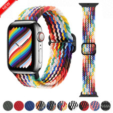 Braided Loop Nylon Band Strap For Apple Watch 9 8 7 6 5 4 3 SE 38/42/44/45/49MM