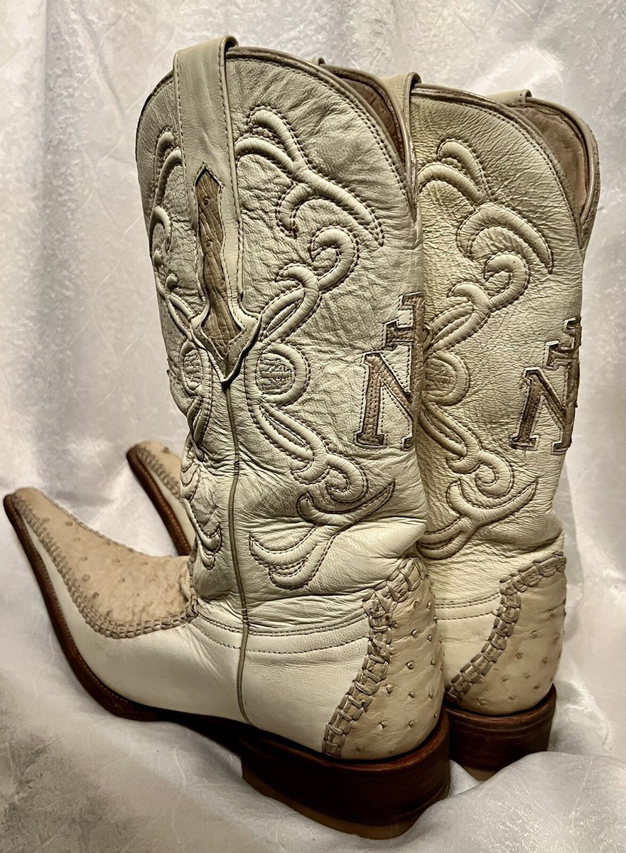 Montero Mens Exotic Ostrich Fashion Design Cowboy Boots 6 X 